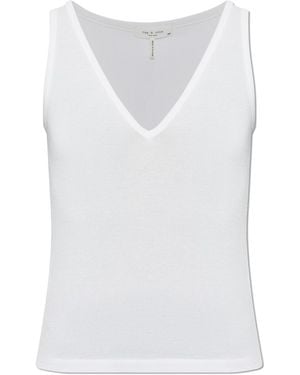 Rag & Bone V-Neck Top - White