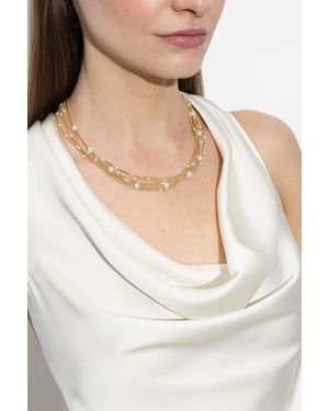 AllSaints Necklace With Glass Pearls - White