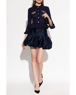 Self-Portrait Skort With Belt - Blue