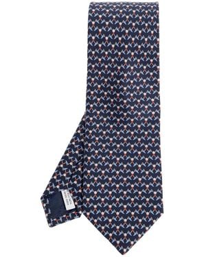 Ferragamo Silk Tie - Blue