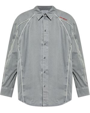 Off-White c/o Virgil Abloh Shirt With Embroidered Logo - Grey