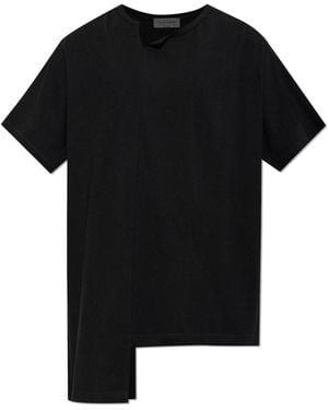 Yohji Yamamoto Asymmetrical Cut T-Shirt - Black