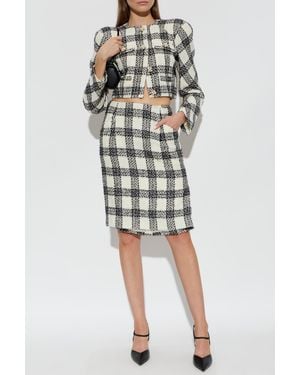 Vetements Asymmetrical Tweed Skirt - Natural