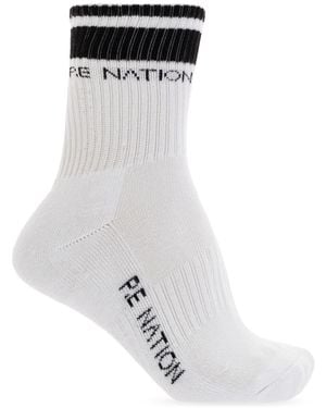 P.E Nation "Signature" Socks - White