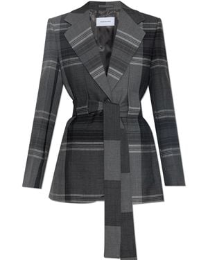 Ferragamo Blazer With Waist Belt - Black