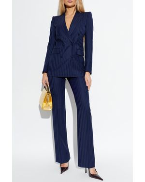 Tom Ford Wool Blazer With Pinstripe Pattern - Blue