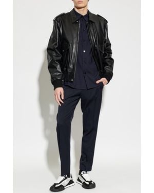 Dolce & Gabbana Wool Pleated Pants - Black