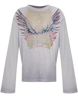 DIESEL T-Shirt 'T-Hilary-Ls-Aa2' - Grey