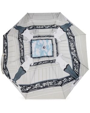 Moschino Folding Umbrella - Gray
