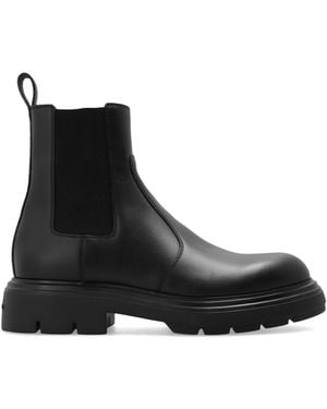 Ferragamo Leather Chelsea Boots For - Black