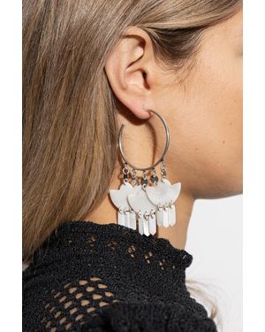 Isabel Marant Round Earrings With Shells - Natural