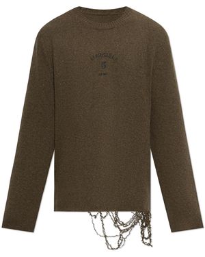 MM6 by Maison Margiela Raw-Edge Jumper - Green