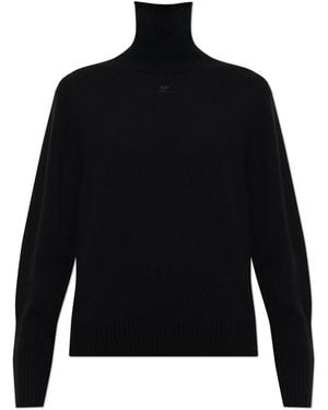 Courreges Jacket With Embroidered Logo - Black
