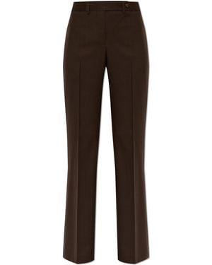 Paul Smith Wool Pleated Trousers - Brown