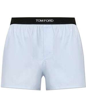 Tom Ford Boxer Shorts With Logo - Blue