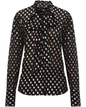 DSquared² Shirt With Lurex Thread - Black