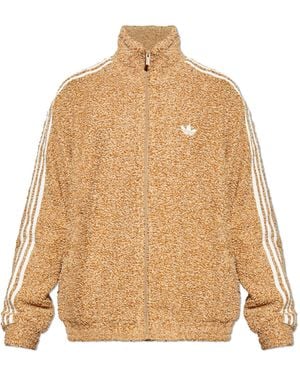 adidas Originals Sweatshirt With A Stand-Up Collar - Natural