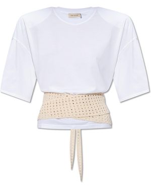 The Mannei ‘Turso’ T-Shirt With Tie Waist - White