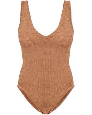 Hunza G One-Piece Swimsuit "Sadie" - Brown