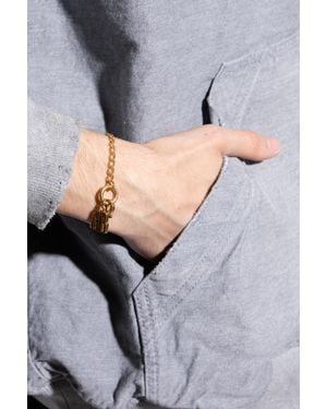 Balenciaga Bracelet With A Logo-Shaped Pendant - Gray