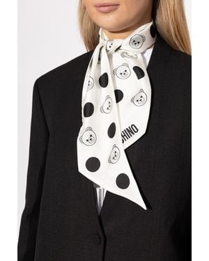 Moschino Silk Scarf - White