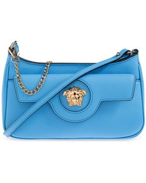 Versace Leather Shoulder Bag - Blue