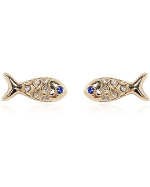Kate Spade Earrings With Fish Motif - Metallic