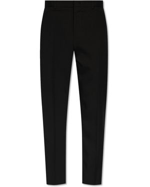 Jil Sander Wool Pleat-Front Trousers - Black