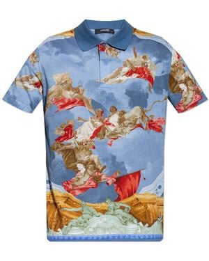 Versace Polo Shirt With Print - Multicolour