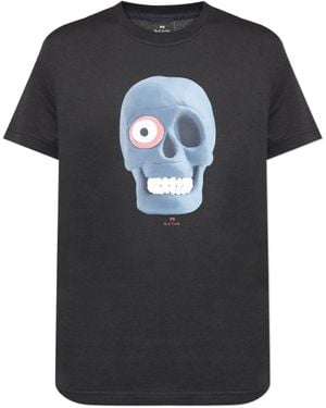 Paul Smith T-Shirt With Colourful Print - Black