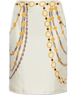 Versace Silk Skirt 'The Lover' - Natural