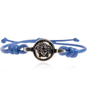 Versace Leather Bracelet - Blue
