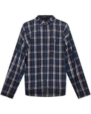 Balenciaga Plaid Pattern Shirt - Blue