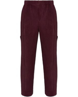 Homme Plissé Issey Miyake Pleated Trousers - Purple