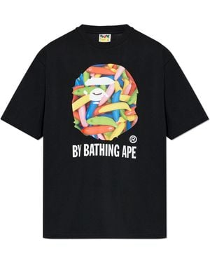 A Bathing Ape T-Shirt With Print - Black