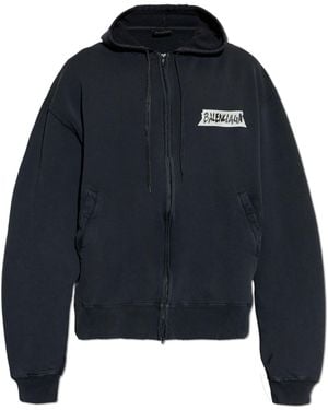 Balenciaga Sweatshirt With Logo - Blue