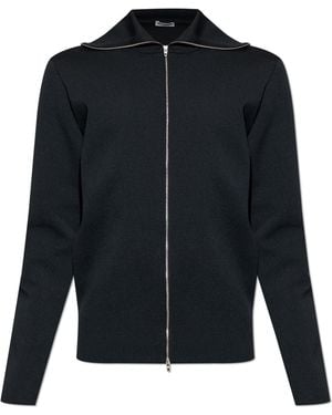 Jil Sander Sweatshirt With Collar - Blue