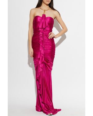 Balmain Off-The-Shoulder Dress - Pink