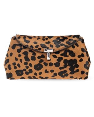 TOTEME Clutch Bag 'T-Lock Mini' - Brown