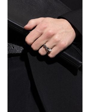McQueen Brass Ring - Black