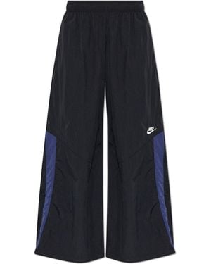 Nike Trousers With Logo - Blue