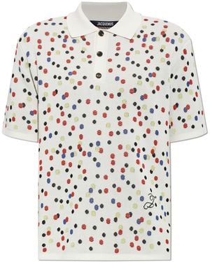 Jacquemus Patterned Polo 'Confettis' - White