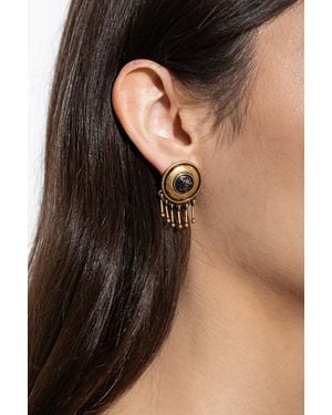 Versace Clip-On Earrings With Medusa Head - Black
