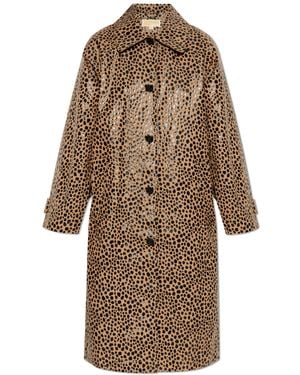 MICHAEL Michael Kors Animal Print Coat - Natural