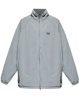 Balenciaga Jacket With Logo - Grey