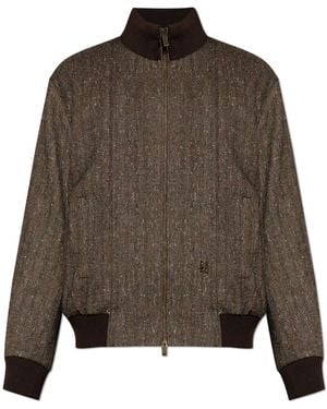 DSquared² Herringbone Pattern Jacket - Brown