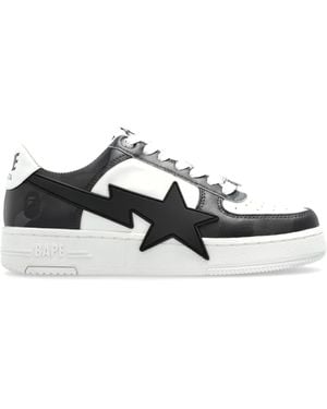 A Bathing Ape Sports Shoes With Logo - Black