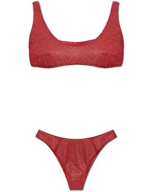 Oséree Two-Piece Swimsuit With Lurex Thread - Red