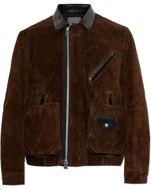 Sacai Suede Jacket - Brown