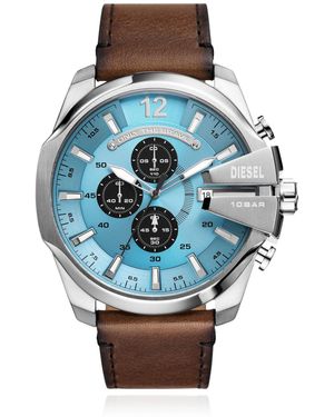 DIESEL Watch With A Leather Strap - Blue